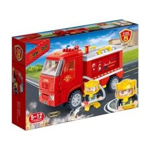 Конструктор Banbao Пожарная машина инерц. 126 деталей 28.2х19х5.6 см (7116)
