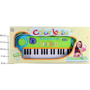 Музыкальный инструмент Potex на батар Синтезатор с микрофоном Color Base 37 клав арт 657B