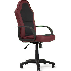 Кресло TetChair KAPPA кож/зам+ткань, бордо+серый, 36-7/15-1