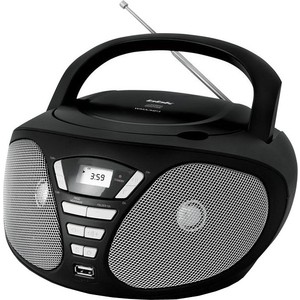 Магнитола BBK BX180U black/silver аудиомагнитола bbk bx180u черный желтый bx180u черный желтый