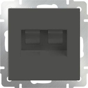 Розетка телефонная RJ-11 и Ethernet RJ-45 Werkel серо-коричневая WL07-RJ11+RJ45 Розетка телефонная RJ-11 и Ethernet RJ-45 Werkel серо-коричневая WL07-RJ11+RJ45