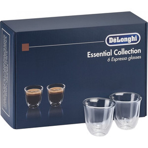 Аксессуар DeLonghi набор чашек Espresso Glasses Set (6 шт) от Техпорт