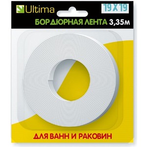 Лента Ultima бордюрная 30х30 мм 3.35 м белая