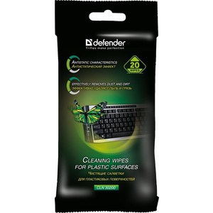 Чистящие средство Defender CLN30200 чистящие салфетки универсальные, 20шт.