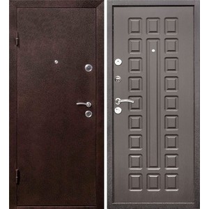 Дверь ЦИТАДЕЛЬ Йошкар входная 2050х860 металлическая Антик медь/Венге (левая)