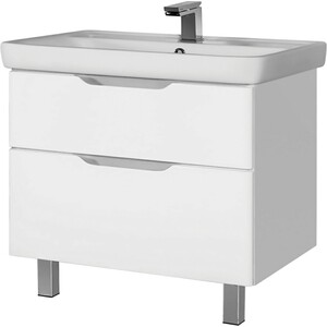 Тумба с раковиной Dreja Q Plus 80 белый (99.0006 + 192185)