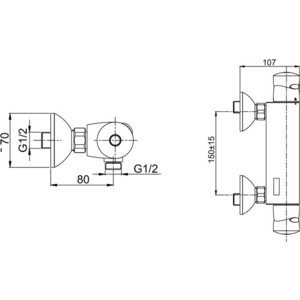 Термостат для душа Jacob Delafon Stomb (E71070-CP) от ТЕХПОРТ Термостат для душа Jacob Delafon Stomb (E71070-CP) от ТЕХПОРТ