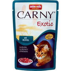 Паучи Animonda CARNY Exotic с мясом буйвола для кошек 85г (83365) корм animonda carny exotic мясо буйвола 85g для кошек 83365