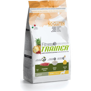 Сухой корм Trainer Fitness3 No Gluten Mini Adult Duck&Rice без глютена с уткой и рисом для собак мелких пород 2кг trainer консервы trainer fitness3 no gluten mini adult duck and rice 150 гр х 24 шт