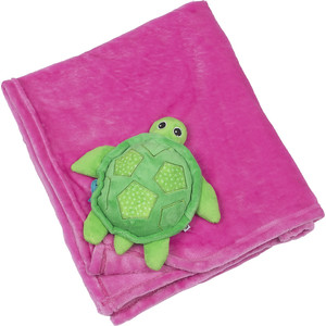 Zoocchini Одеяло с игрушкой Черепашка / розовое (00515)
