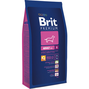 Сухой корм Brit Premium Adult S для взрослых собак мелких пород 8кг (132325)