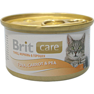 Консервы Brit Care Cat Tuna,Carrot & Pea с тунцом,морковью и горошком для кошек 80г (100062) цена Консервы Brit Care Cat Tuna,Carrot & Pea с тунцом,морковью и горошком для кошек 80г (100062) цены онлайн
