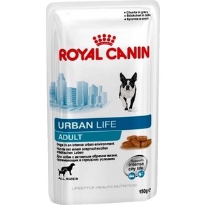 Паучи Royal Canin Urban Life Adult для для собак живущих в городских условиях 150г (792001) консервы royal canin urban life junior для щенков живущих в городских условиях мелкие кусочки в соусе 150 г