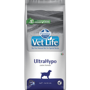 Сухой корм Farmina Vet Life UltraHypo Canine диета при пищевой аллергии и атопиях для собак 2кг (25296) Сухой корм Farmina Vet Life UltraHypo Canine диета при пищевой аллергии и атопиях для собак 2кг (25296)