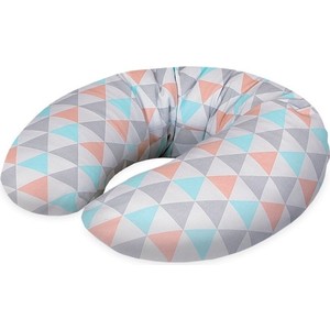 Подушка для кормления Ceba Baby Mini (Себа Беби Мини) Triangle turquoise-orange трикотаж W-702-067-016