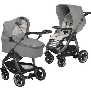 Коляска 2 в 1 Teutonia Cosmo (Теутония Космо) V4 Graphite (WHL3) 6145-6145-6120 Pebble-Stone