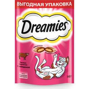 Лакомства Dreamies лакомые подушечки с говядиной для кошек 140г (10150254)