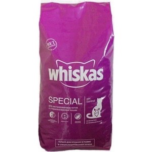 Сухой корм Whiskas Special с курицей для стерилизованных кошек 5кг (10139182)