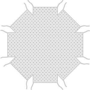 Матрас Combelle Комфорт для манежа Florian восьмиугольник, Серый 3874