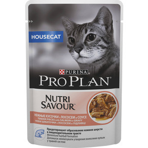 Паучи PRO PLAN Nutri Savour House Cat Pieces with Salmon in Gravy кусочки в соусе с лососем для домашних кошек 85г (12249425) цена Паучи PRO PLAN Nutri Savour House Cat Pieces with Salmon in Gravy кусочки в соусе с лососем для домашних кошек 85г (12249425) цены онлайн