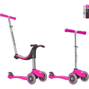 Y-Scoo Самокат RT GLOBBER My Free NEW Technology Seat 4 in 1 pink с блокировкой колес цена Y-Scoo Самокат RT GLOBBER My Free NEW Technology Seat 4 in 1 pink с блокировкой колес цены онлайн