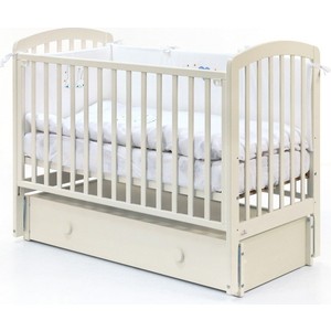 Кровать Fiorellino Tina маятник продольный 120х60 ivory