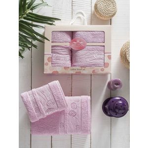 Набор из 2 полотенец Meteor Rose Gerden махра (50х90/70х140) (8501 розовый)