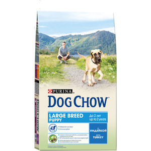 Сухой корм DOG CHOW Puppy Large Breed with Turkey с индейкой для щенков крупных пород 2,5кг (1223323