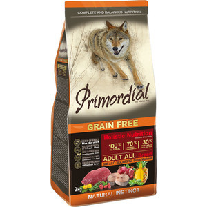 Сухой корм Primordial Grain Free Holistic Dog Adult All Breed with Buffalo & Mackerel беззерновой с буйволом и макрелью для собак 2кг (MSP5502) Сухой корм Primordial Grain Free Holistic Dog Adult All Breed with Buffalo & Mackerel беззерновой с буйволом и макрелью для собак 2кг (MSP5502)
