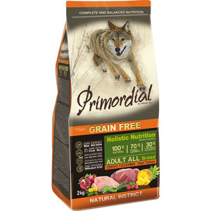 Сухой корм Primordial Grain Free Holistic Dog Adult All Breed with Deer & Turkey беззерновой с олениной и индейкой для собак всех пород 2кг (MSP5602) Сухой корм Primordial Grain Free Holistic Dog Adult All Breed with Deer & Turkey беззерновой с олениной и индейкой для собак всех пород 2кг (MSP5602)