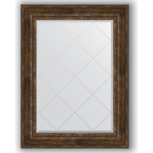 Зеркало с гравировкой поворотное Evoform Exclusive-G 82x110 см, в багетной раме - состаренное дерево с орнаментом 120 мм (BY 4215)