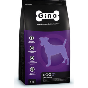 Сухой корм Gina Denmark DOG 21 с курицей и рисом для взрослых собак с умеренной активностью 18кг (08