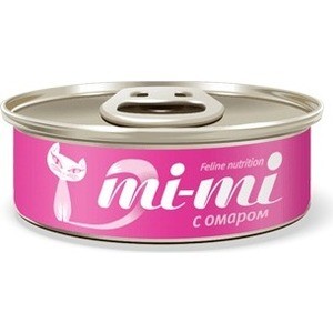 Консервы Mi-Mi Feline Nutrition с омаром кусочки в желе для кошек 80г