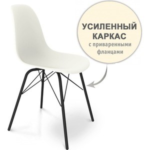 все цены на Стул Sheffilton SHT-S64 белый/черный муар онлайн