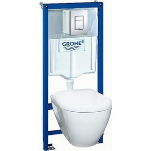 Унитаз с инсталляцией Grohe Solido с сиденьем микролифт (39186000)