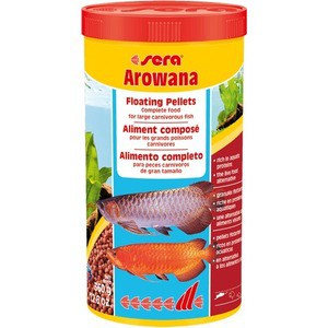 Корм SERA AROWANA Floating Pellets Complete Food for Larger Carnivorous Fish плавающие палочки для плотоядных рыб 1л (360г)