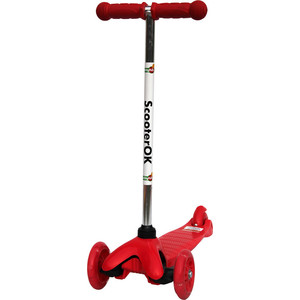 все цены на Самокат 3-х колесный BabyHit ScooterOK красный онлайн