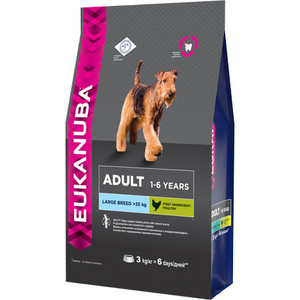 Сухой корм Eukanuba Adult Dog Large Breed Rich in Chicken с курицей для взрослых собак крупных пород 3кг Сухой корм Eukanuba Adult Dog Large Breed Rich in Chicken с курицей для взрослых собак крупных пород 3кг