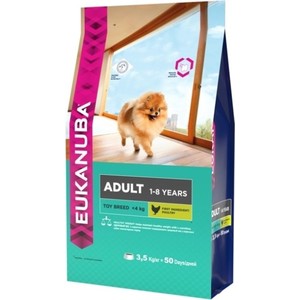 Сухой корм Eukanuba Adult Dog Toy Breed Rich in Chicken с курицей для взрослых собак миниатюрных пород 3,5кг Сухой корм Eukanuba Adult Dog Toy Breed Rich in Chicken с курицей для взрослых собак миниатюрных пород 3,5кг