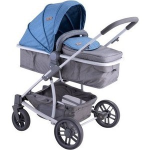 Коляска трансформер Lorelli S-500 + накидка на ножки Сине-серый / Blue&Grey 1680