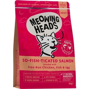 Сухой корм BARKING HEADS Adult Cat Purr-Nickety For a Fussy Diner Salmon, Chicken & Fish с лососем, курицей и рыбой для взрослых кошек 1,5кг (2418/20585) mr fussy