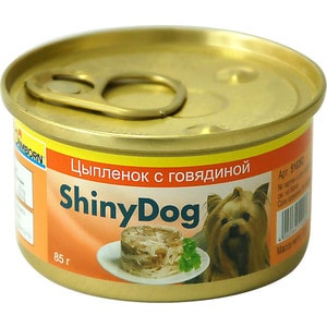 Консервы Gimborn ShinyDog цыпленок с говядиной для собак 85г (510262)