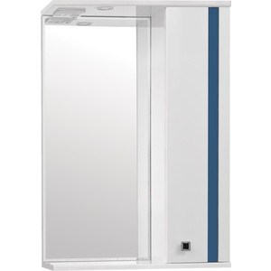 Зеркальный шкаф Style line Флокс 55 со светом, синее стекло (2000949041742) от Техпорт