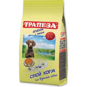 Сухой корм Трапеза ягнёнок с рисом для взрослых собак 13кг (92774)
