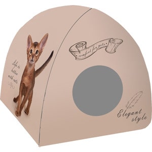 Домик PerseiLine Дизайн Вигвам Котенок винтаж для кошек 40*40*39 см (00050/ДМД-3)