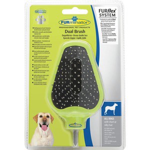 Щетка-насадка FURminator FURflex Dual Brush All Dogs with Short or Silky Hair двухсторонняя для собак с короткой шерстью пуходерка furminator slicker brush large soft большая мягкая двухсторонняя зубцы 15мм