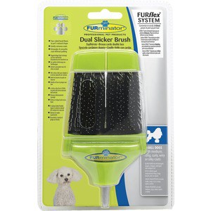 Пуходерка-насадка FURminator FURflex Dual Slicker Brush Small Dogs двухсторонняя для собак мелких пород с любой длиной шерсти пуходерка furminator slicker brush large soft большая мягкая двухсторонняя зубцы 15мм