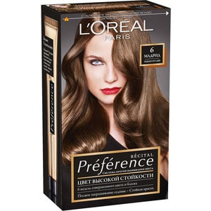 L'OREAL Preference Краска для волос тон 6 Мадрид темно-русый 40 мл