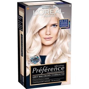 L'OREAL Preference Краска для волос тон 11.11 ультраблонд пепельный