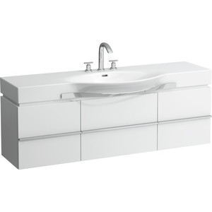 Тумба под раковину Laufen Palace New 150 см с 2-мя ящиками, распашные дверцы белый глянец, для 8.1170.6/8.1270.6 (4.0135.2.075.475.1)